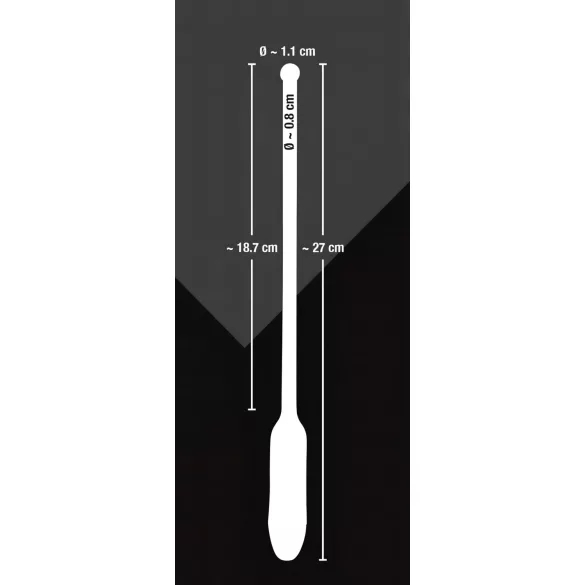 You2Toys - dilatator uretral cu vibrații - silicon negru 8-11mm