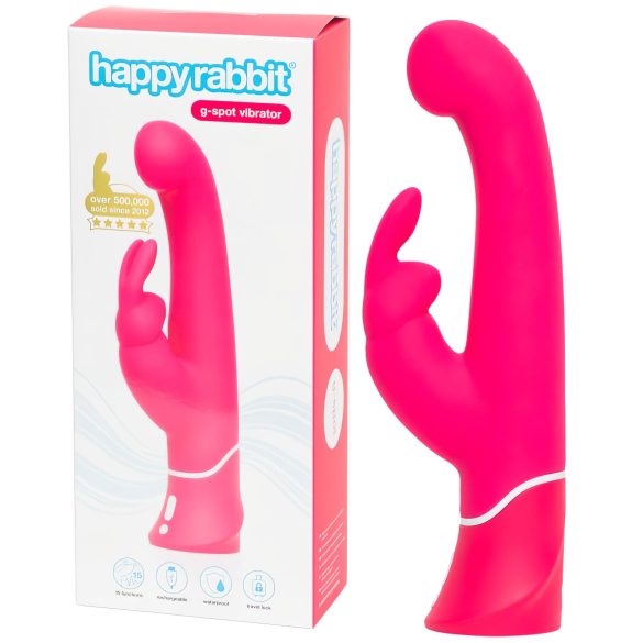 Happyrabbit - vibrator pentru punctul G cu braț pentru clitoris