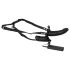 Double Thruster - vibrator strap-on dublu (negru)
