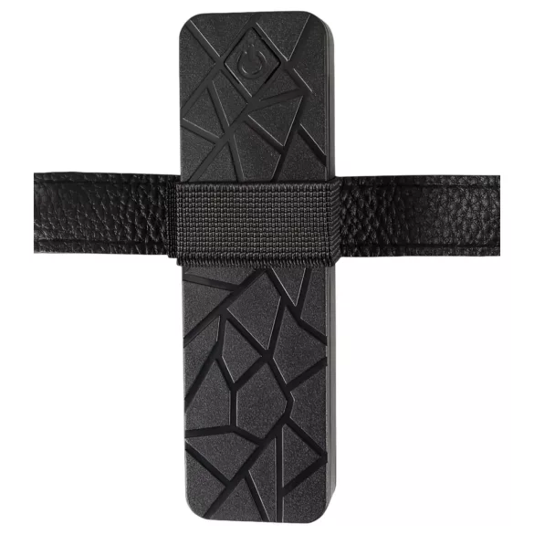 Double Thruster - strap-on dublu vibrator - negru