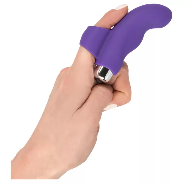 SMILE - vibratoare pentru deget - vibrații ondulate - silicon mov