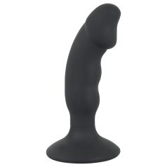   Black Velvets - vibrator anal cu penis reîncărcabil - silicon negru