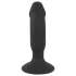 Black Velvets - vibrator anal cu penis reîncărcabil - silicon negru