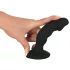 Black Velvets - vibrator anal cu penis reîncărcabil - silicon negru