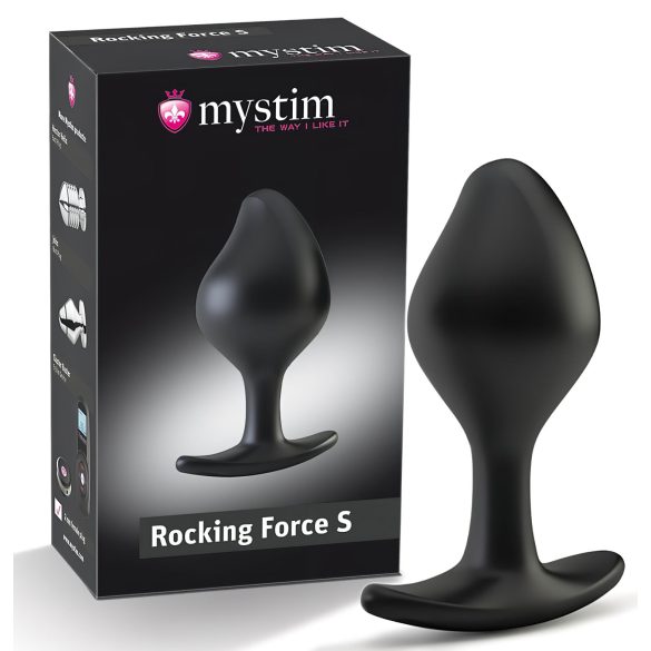 mystim Rocking Force S - plug anal electric mic (negru)