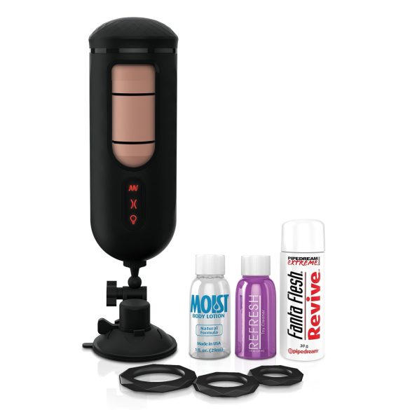 PDX Elite - dispozitiv masturbator cu vibrații - negru