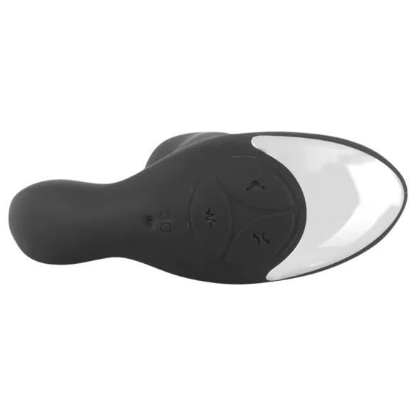 Rebel - vibrator masaj prostată cu bile rotative - silicon negru