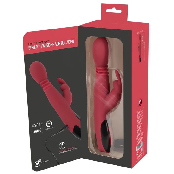 You2Toys - Vibrator pentru punctul G - mișcare push&rotire, încălzire - roșu
