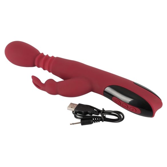 You2Toys - Vibrator pentru punctul G - mișcare push&rotire, încălzire - roșu