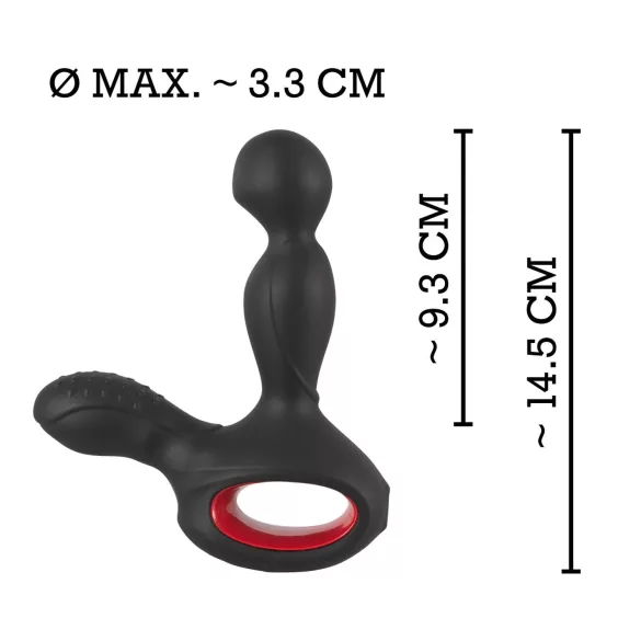 You2Toys - vibrator prostată rotativ cu încălzire - silicon negru