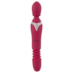 Javida Thrusting - vibrator masaj 3 în 1 - roșu