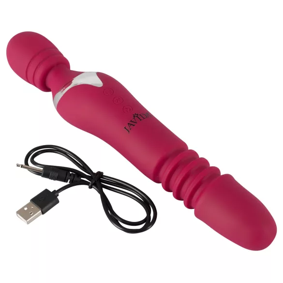 Javida Thrusting - vibrator masaj 3 în 1 (roșu)