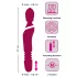 Javida Thrusting - vibrator masaj 3 în 1 (roșu)