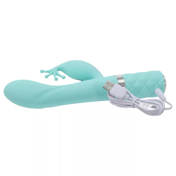 Pillow Talk Kinky - vibrator punct G cu acumulator, cu 2 motoare (turcoaz)