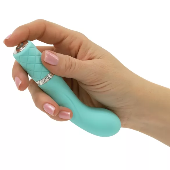 Pillow Talk Racy - vibrator pentru punctul G, subțire, reîncărcabil, turcoaz