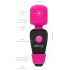 PalmPower - mini vibrator de masaj tip wand - roz-negru