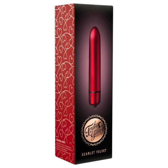 Scarlet Velvet - mini vibrator tip ruj - 10 funcții - roșu
