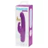 Happyrabbit - vibrator realist slim cu braț pentru clitoris, reîncărcabil, mov