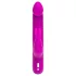 Happyrabbit - vibrator realist slim cu braț pentru clitoris, reîncărcabil, mov
