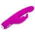 Happyrabbit - vibrator realist slim cu braț pentru clitoris, reîncărcabil, mov