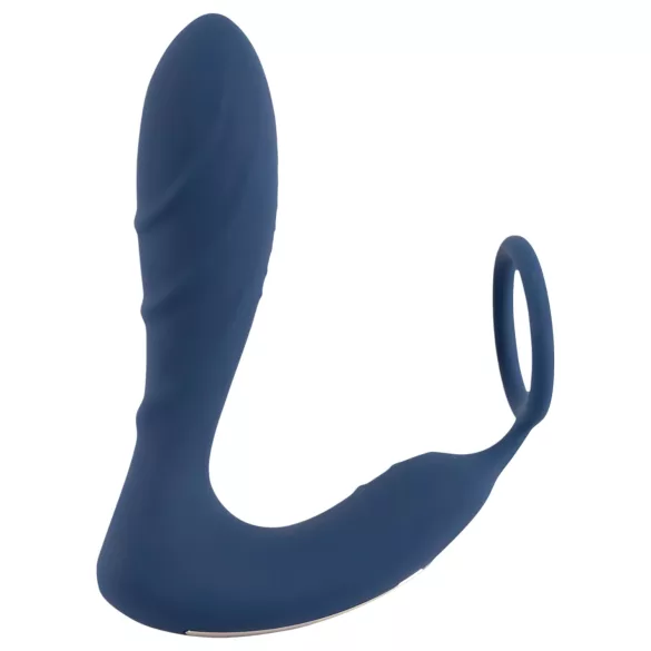 You2Toys - Vibrator anal pentru prostată cu inel penian - silicon albastru
