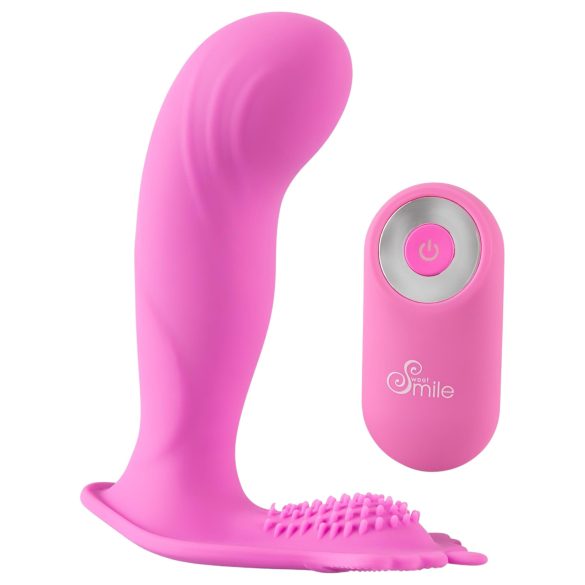 Chiloată cu Vibrator G-Spot SMILE - reîncărcabilă, radio (roz)