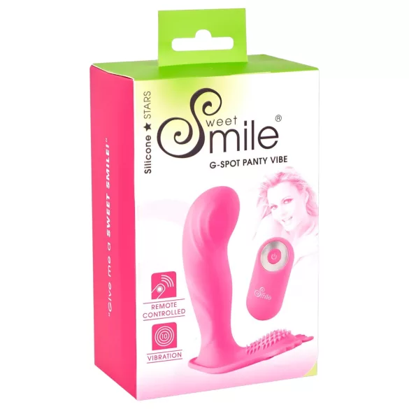 Smile - Vibrator portabil cu curea - comandă radio - reîncărcabil - roz