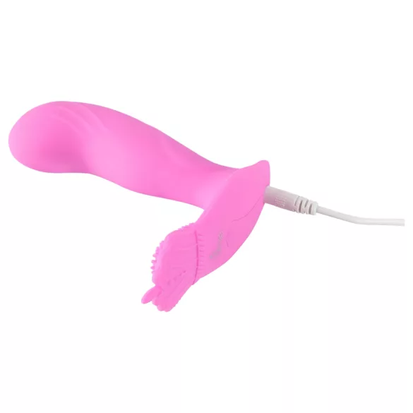 Smile - Vibrator portabil cu curea - comandă radio - reîncărcabil - roz