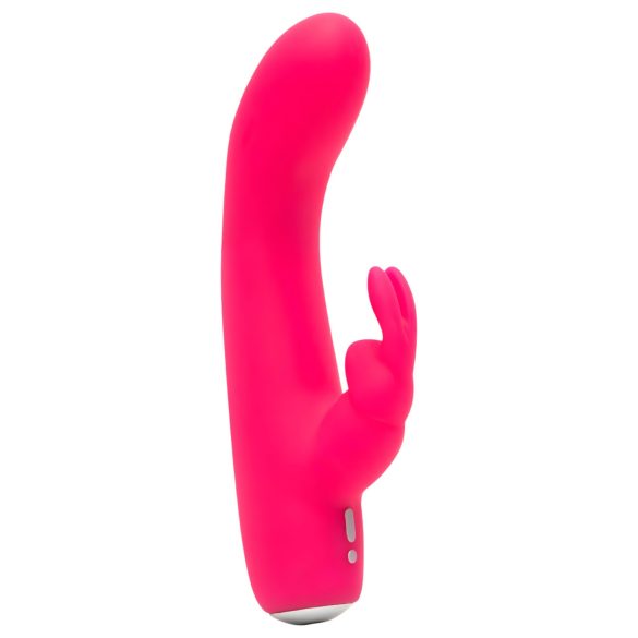 Happyrabbit - vibrator rabbit mini cu acumulator - silicon roz