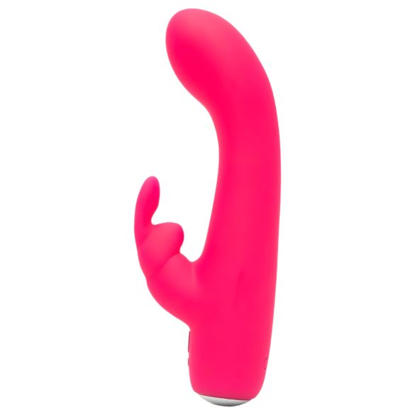 Happyrabbit - vibrator rabbit mini cu acumulator - silicon roz