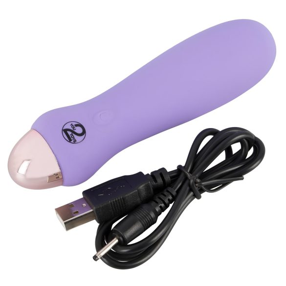 Cuties Mini Purple - vibratoare tip ruj cu acumulator - silicon - mov