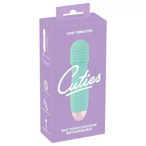 Cuties - mini vibrator wand reîncărcabil - masaj, verde