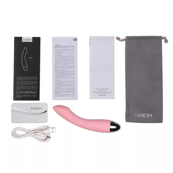 Svakom Amy - vibrator pentru punctul G - reîncărcabil - roz