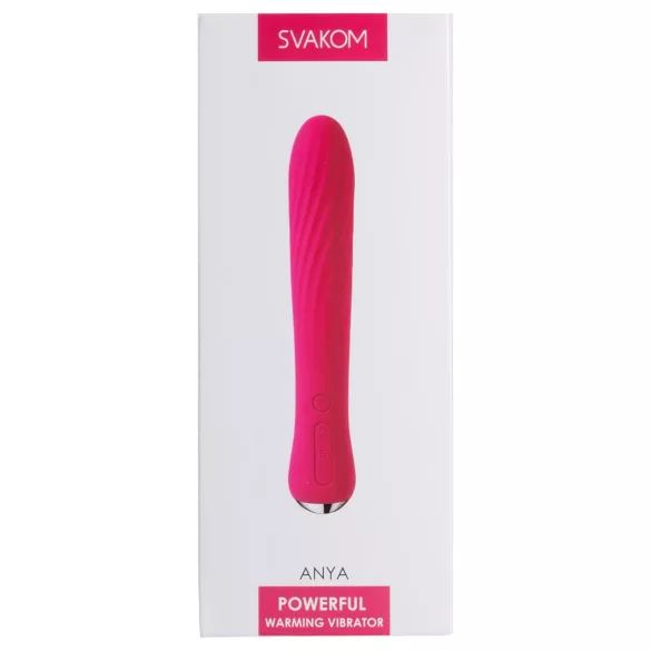 Svakom Anya - vibrator cu încălzire reîncărcabil - bară roșie
