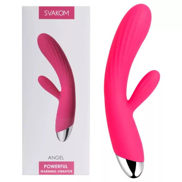 Svakom Angel - vibrator cu braț pentru clitoris, încălzire, waterproof - roșu