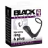 Black Velvets - vibrator anal cu inel pentru penis - silicon negru