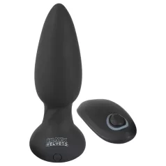   Black Velvets - vibrator anal cu bile rotative - silicon negru