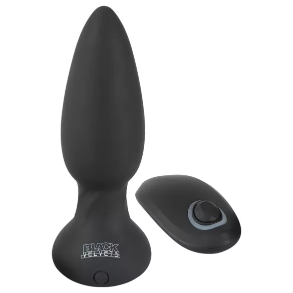 Black Velvets - vibrator anal cu bile rotative - silicon negru