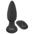 Black Velvets - vibrator anal cu bile rotative - silicon negru