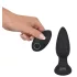 Black Velvets - vibrator anal cu bile rotative - silicon negru