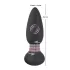 Black Velvets - vibrator anal cu bile rotative - silicon negru