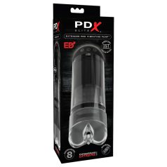   PDX Elite Extender Pro - vagină artificială cu vibrații și vacuum (negru)
