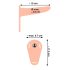 You2Toys - vibrator strap-on cu baterie reîncărcabilă - piele natur