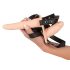 You2Toys - Strap-On dublu cu vibrații - silicon natur