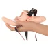 You2Toys - Strap-On - vibrator dublu cu prindere (culoarea pielii)