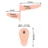 You2Toys - Strap-On - vibrator dublu cu prindere (culoarea pielii)