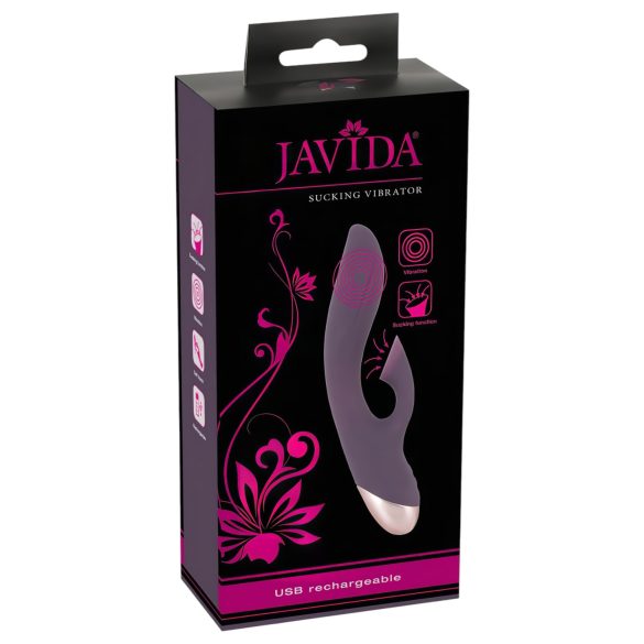 Javida - rezistent la apă, vibrator cu aspirator de clitoris (mov)