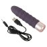 Vibrator elegant cu diamante și acumulator (mov)