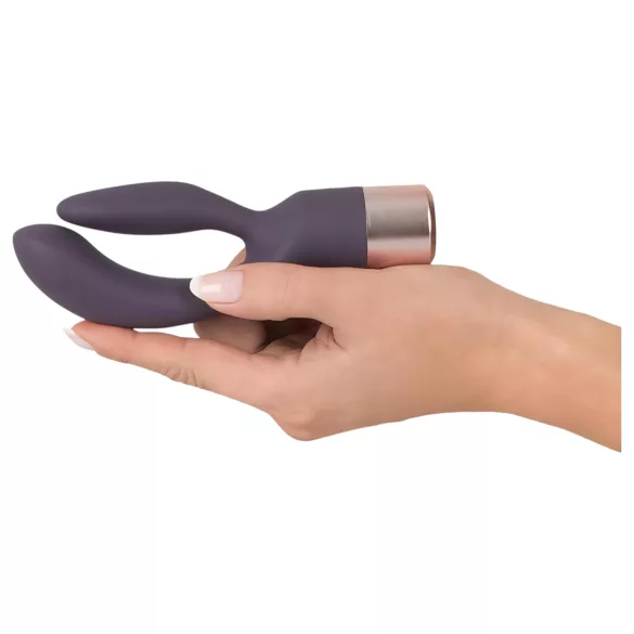 You2Toys Elegant Double - vibrator cu braț pentru clitoris, reîncărcabil, mov