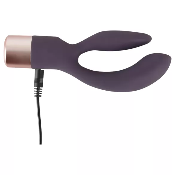 You2Toys Elegant Double - vibrator cu braț pentru clitoris, reîncărcabil, mov